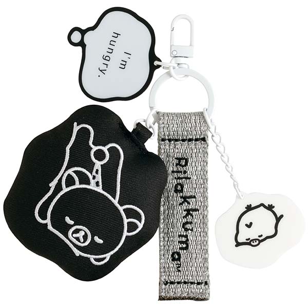 Embroidered Keychain (BASIC RILAKKUMA MONOCHROME・A)