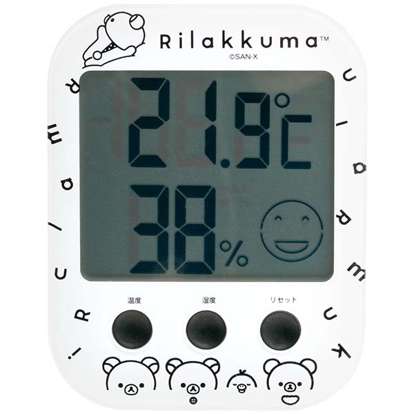 リラックマ - 温湿度計（BASIC RILAKKUMA MONOCHROME） | 温湿度計