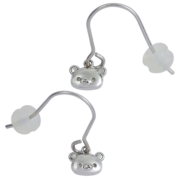 Rilakkuma Allergy-Friendly Earrings (Silver)