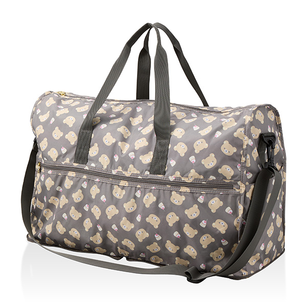 Rilakkuma Foldable Boston Bag (Brown, Large)