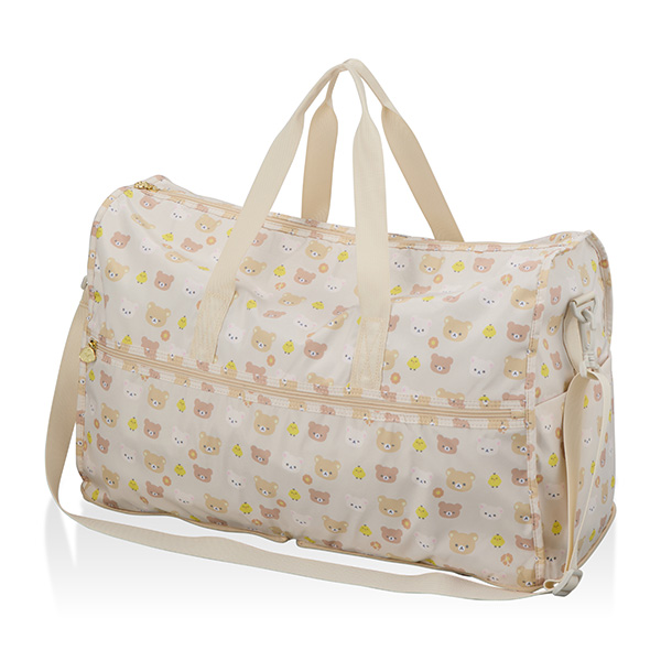 Rilakkuma Foldable Boston Bag (Beige, Large)