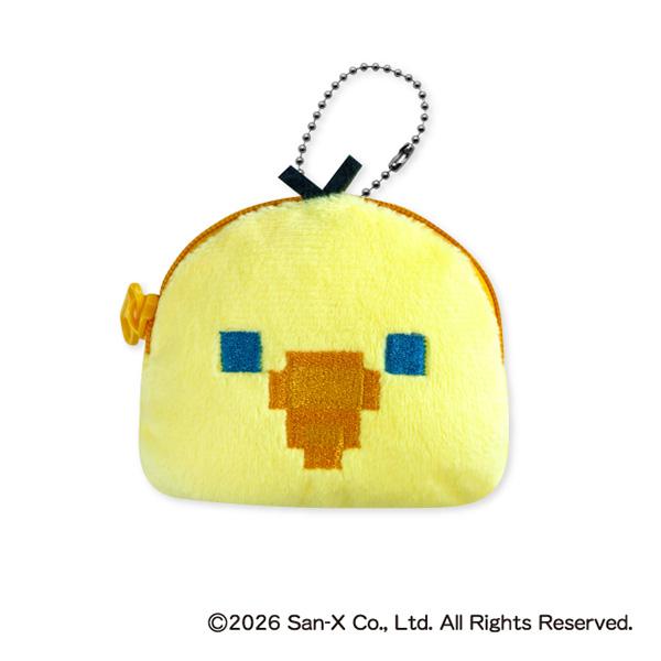 Rilakkuma Fluffy Die-Cut Coin Case (Gaming Rilakkuma & Kiiroitori)