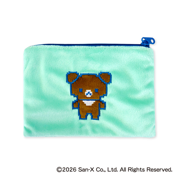 Rilakkuma Fluffy Flat Pouch (Gaming Rilakkuma & Chairoikoguma)