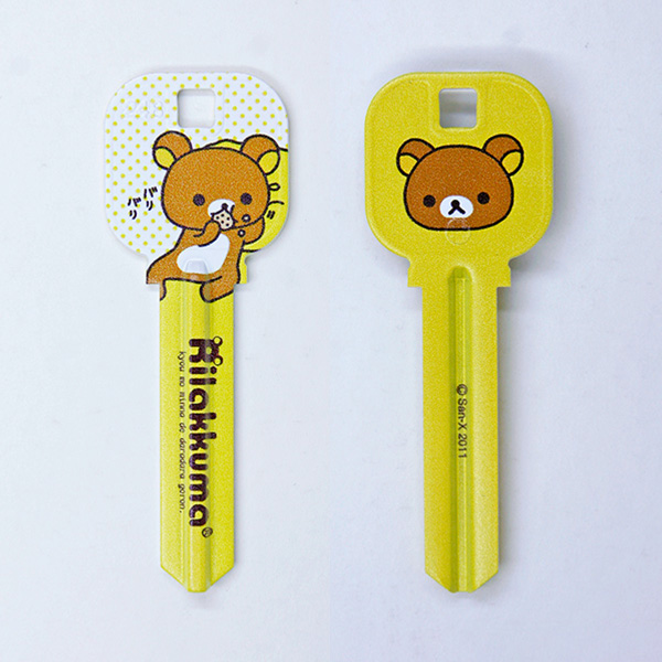Rilakkuma Key-Shaped Keychain (Rilakkuma Yellow)