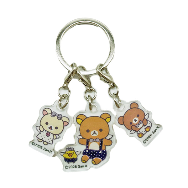 リラックマ3点セット リラックマ | リラックマ 3連アクリルキーホルダー（天使きぶん