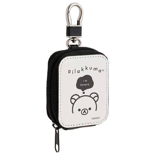 Rilakkuma Mini Pouch with Carabiner (BASIC RILAKKUMA MONOCHROME) [Scheduled for delivery mid-June 2026]