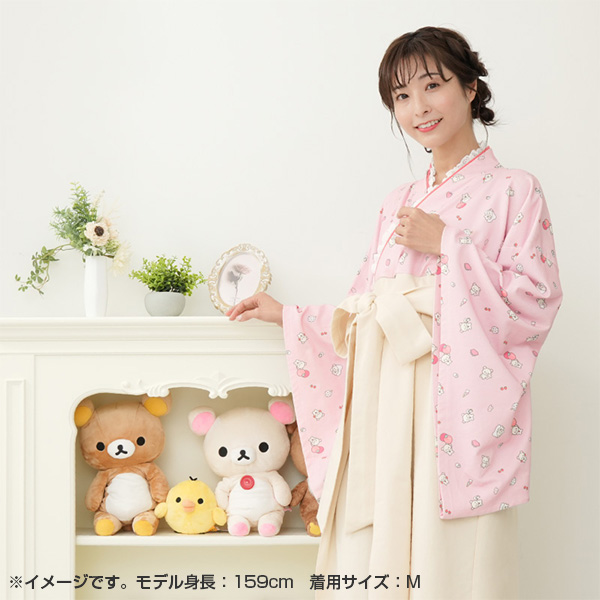 Rilakkuma Casual Hakama (Sweet Strawberry, Size M) [Scheduled for delivery in late July 2026]