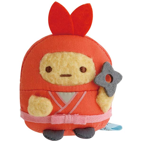 Palm-sized plush toys (Ninja and Fried Shrimp Tail)