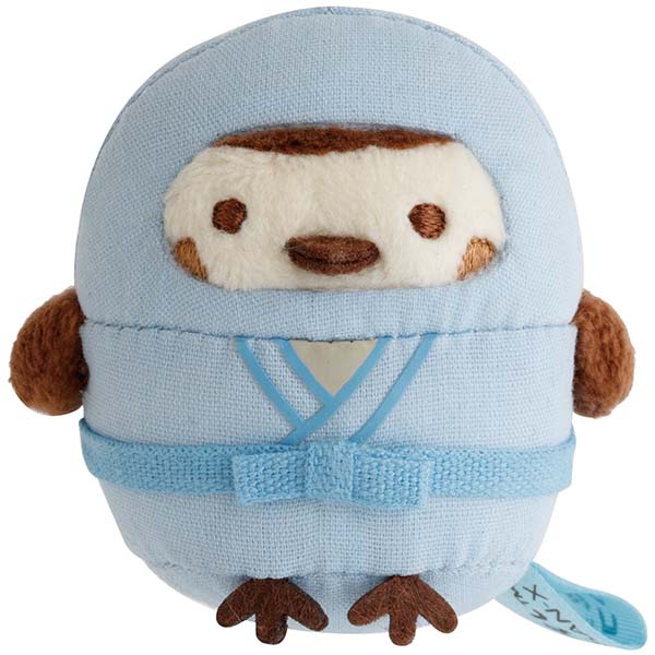 Palm-sized plush toys (ninja and sparrow)