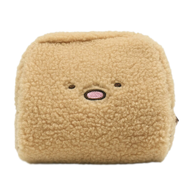 Sumikko Gurashi Fluffy Square Pouch (Tonkatsu)